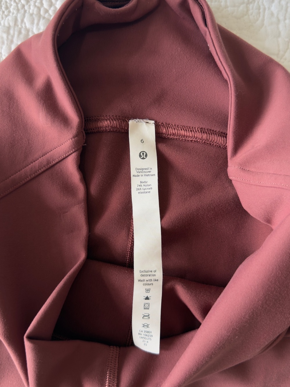 Lululemon InStill High-Rise Tight 25” Smoky Red Size 6 Leggings - Picture 6 of 11